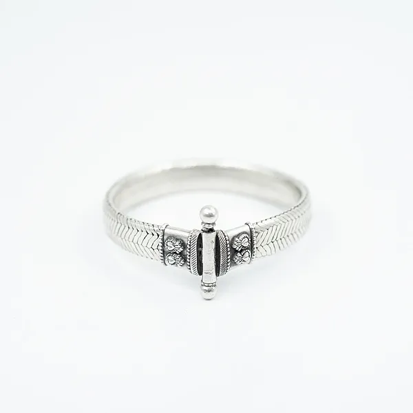 Bratara model sarpe plat coada paun Argint