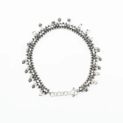Bratara picior charms inimi buline Argint - 1