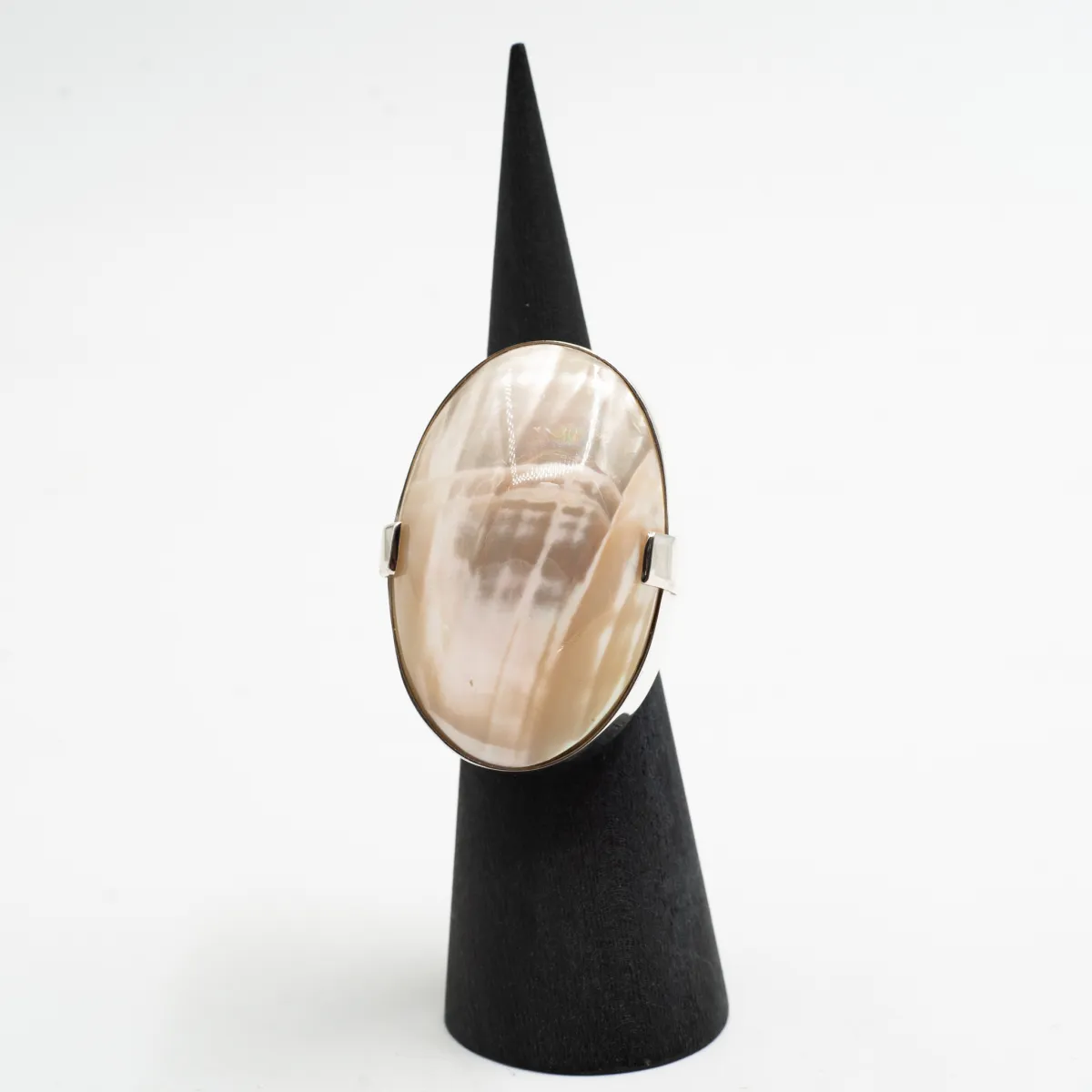 Inel oval sidef bombat 56 Argint