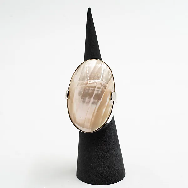 Inel oval sidef bombat 56 Argint