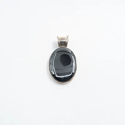 Pandantiv oval hematit anou picatura Argint - 1