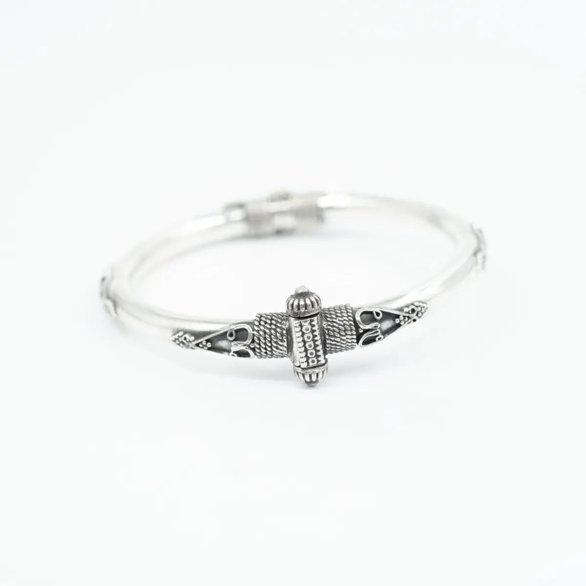 Bratara fixa India decor Argint