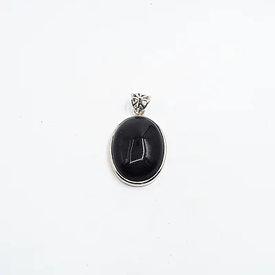 Pandantiv oval obsidian anou soare Argint - 1