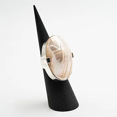 Inel oval sidef bombat 56 Argint - 7