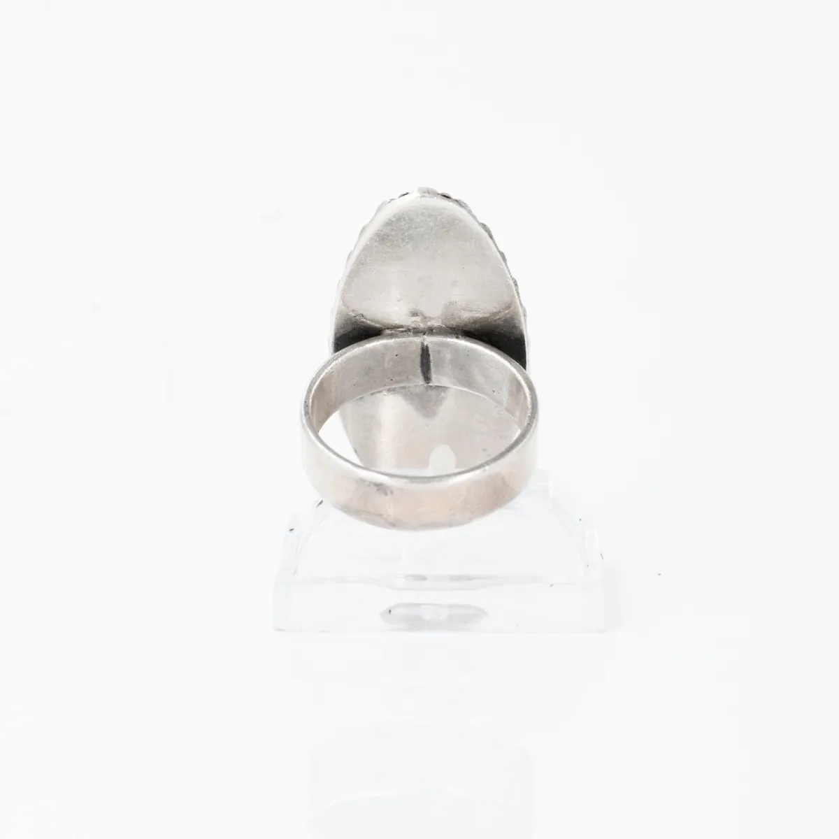 Inel lung oval cerculete Argint