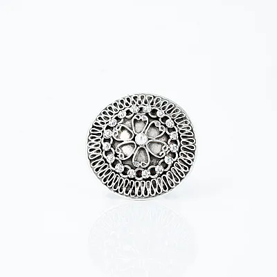 Inel floare bucle Argint - 1