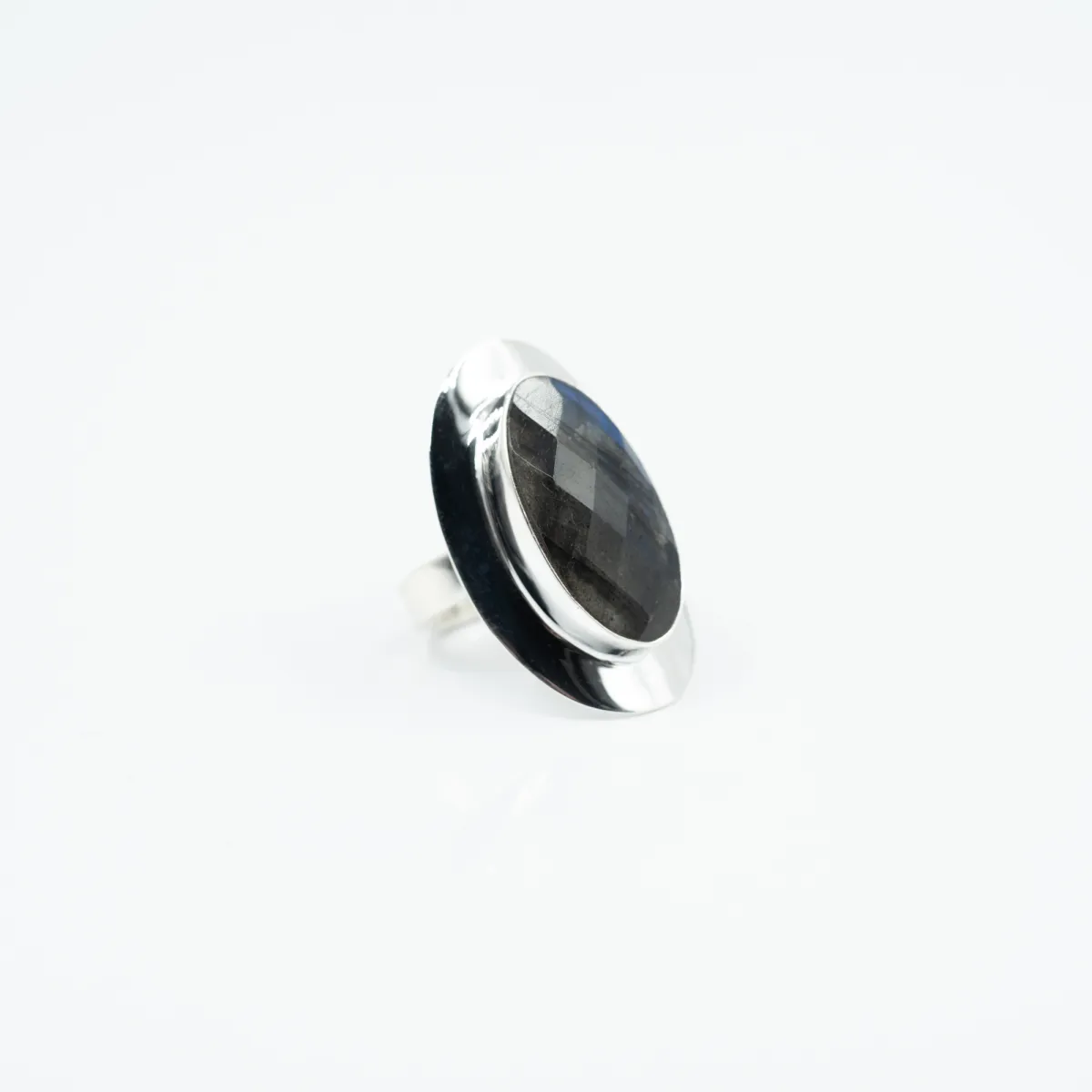 Inel labradorite oval L Argint