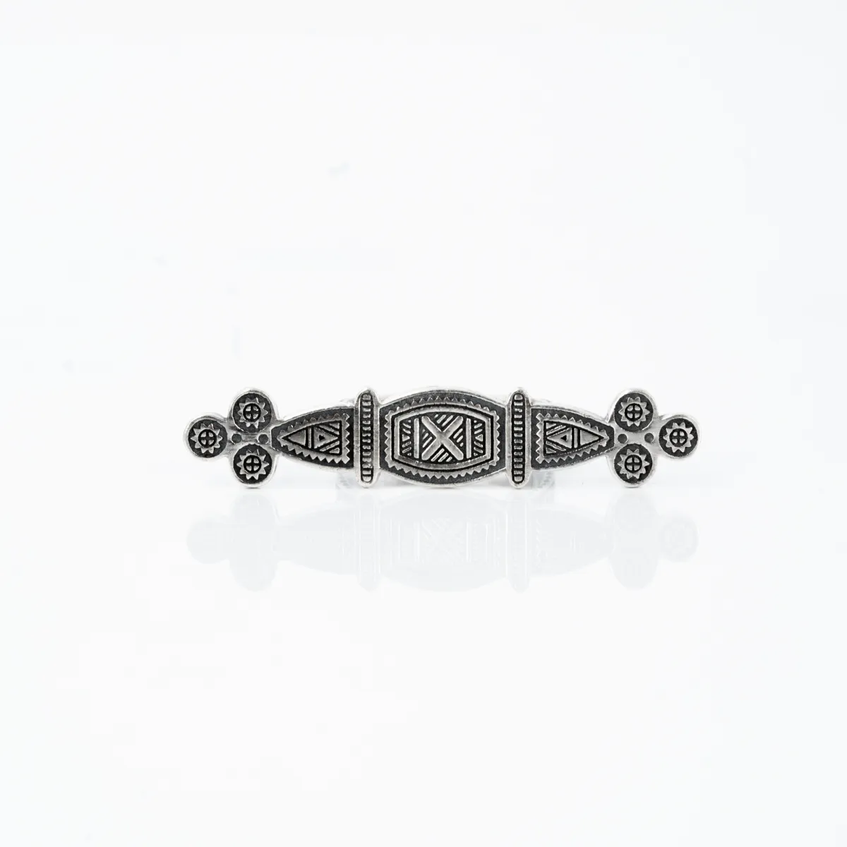 Inel lung India trio spirale Argint