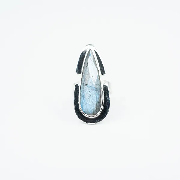 Inel labradorite picatura taiata L Argint