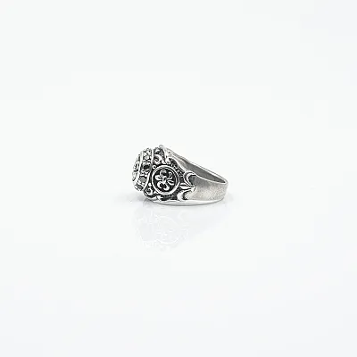 Inel rotund Fleur de Lys cz Argint - 3