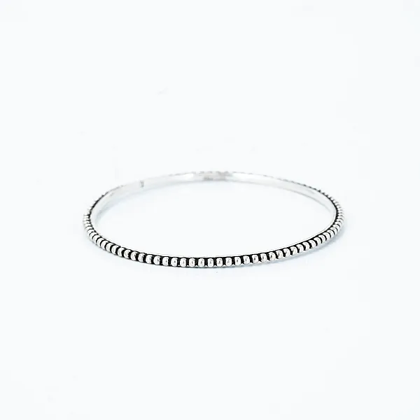 Bratara fixa circulara model buline Argint