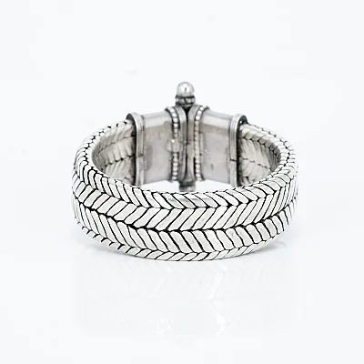 Bratara tip sarpe plat romb Argint - 4