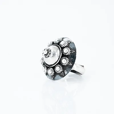 Inel India floare cu bulbi Argint - 2