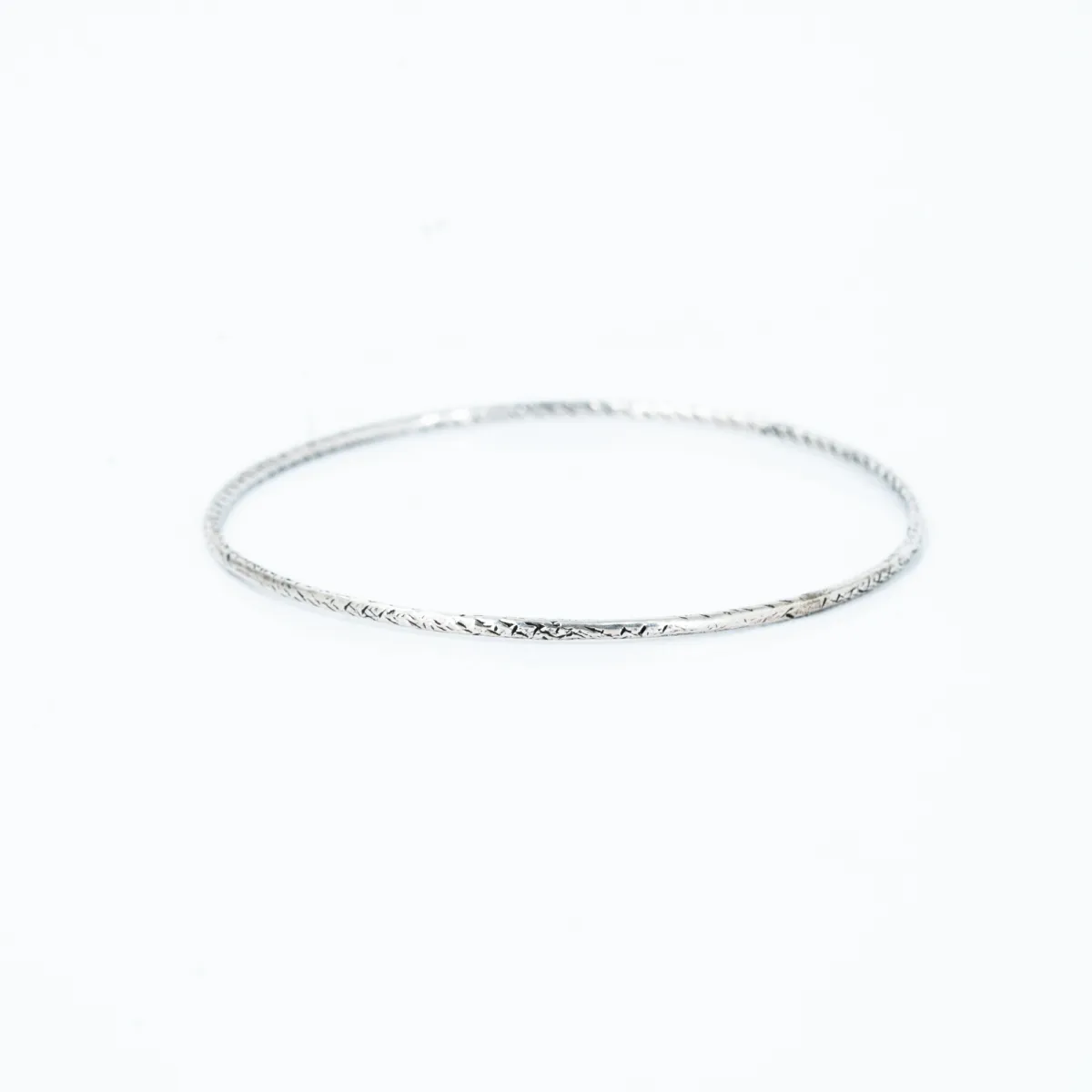 Bratara fixa circulara model subtire Argint