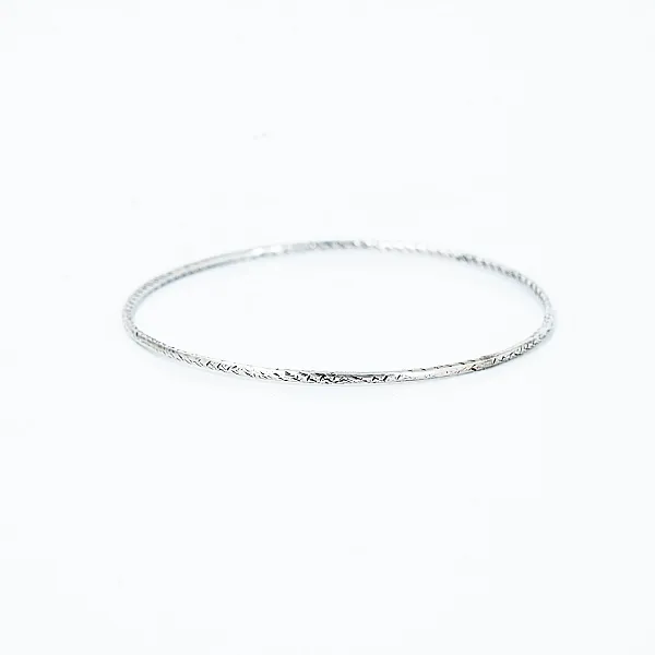 Bratara fixa circulara model subtire Argint