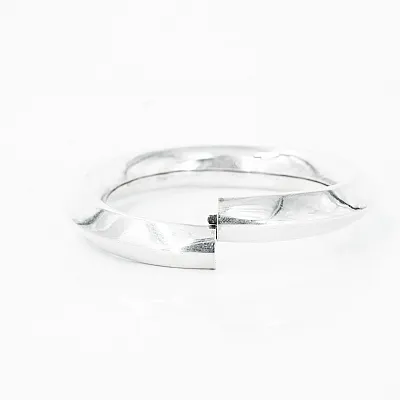 Bratara fixa circulara rombica Argint - 3