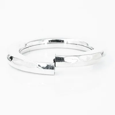 Bratara fixa dreptunghiulara tesita 1cm Argint - 3