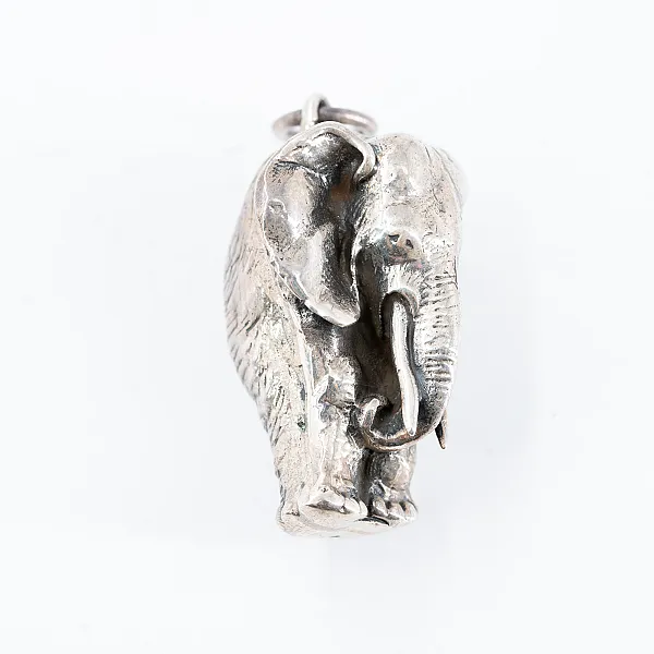 Pandantiv corp de elefant grasut Argint