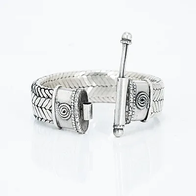 Bratara tip sarpe plat spirala Argint - 6