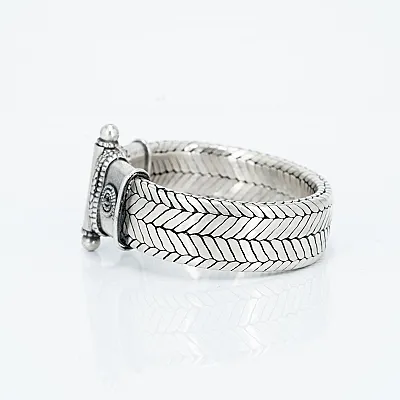 Bratara tip sarpe plat spirala Argint - 3