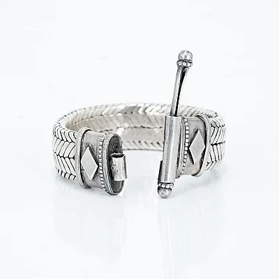 Bratara tip sarpe plat romb Argint - 6