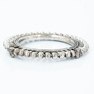 Bratara fixa circulara buline Argint - 2