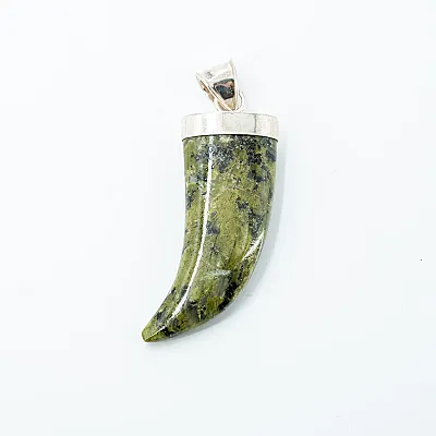 Pandantiv gheara piatra serpentin Argint - 1