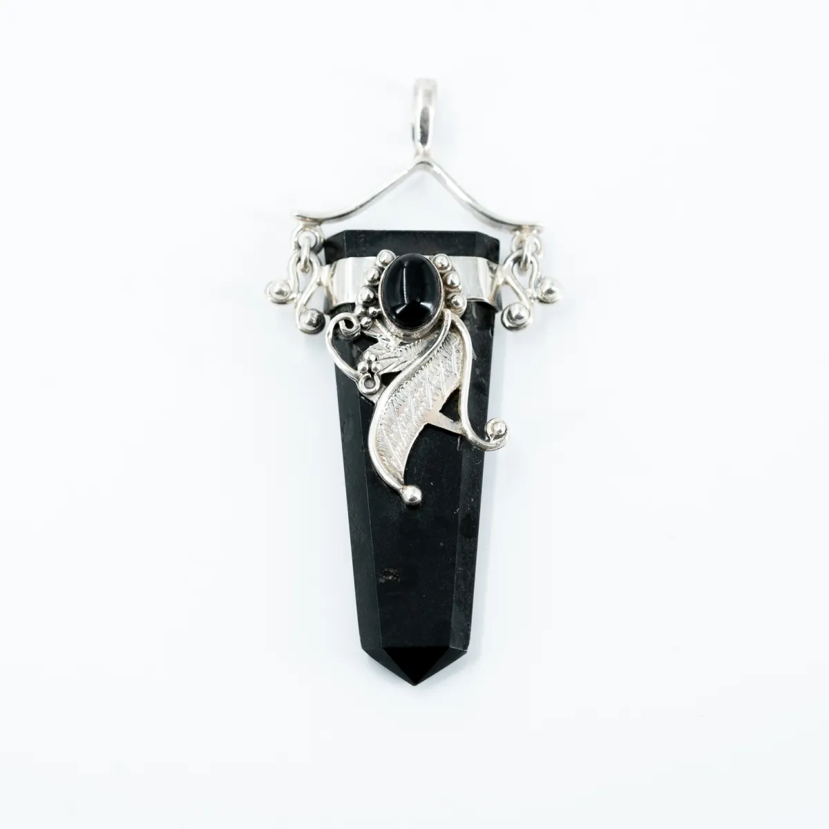 Pandantiv bagheta plata onix Argint