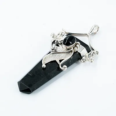 Pandantiv bagheta plata onix Argint - 2