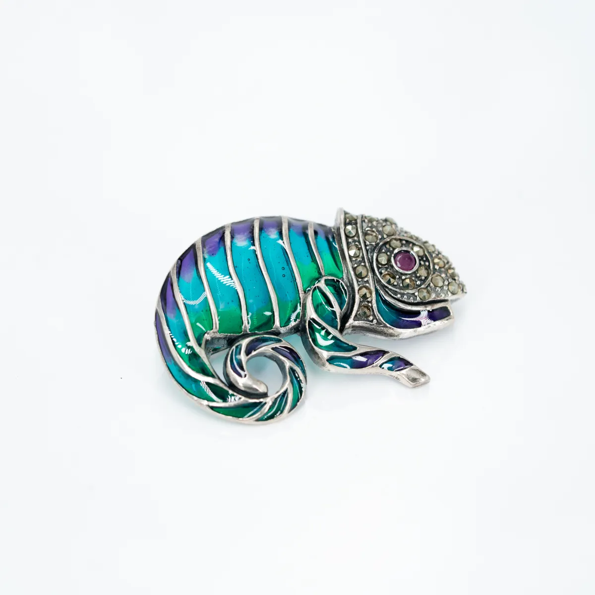 Brosa cameleon Argint
