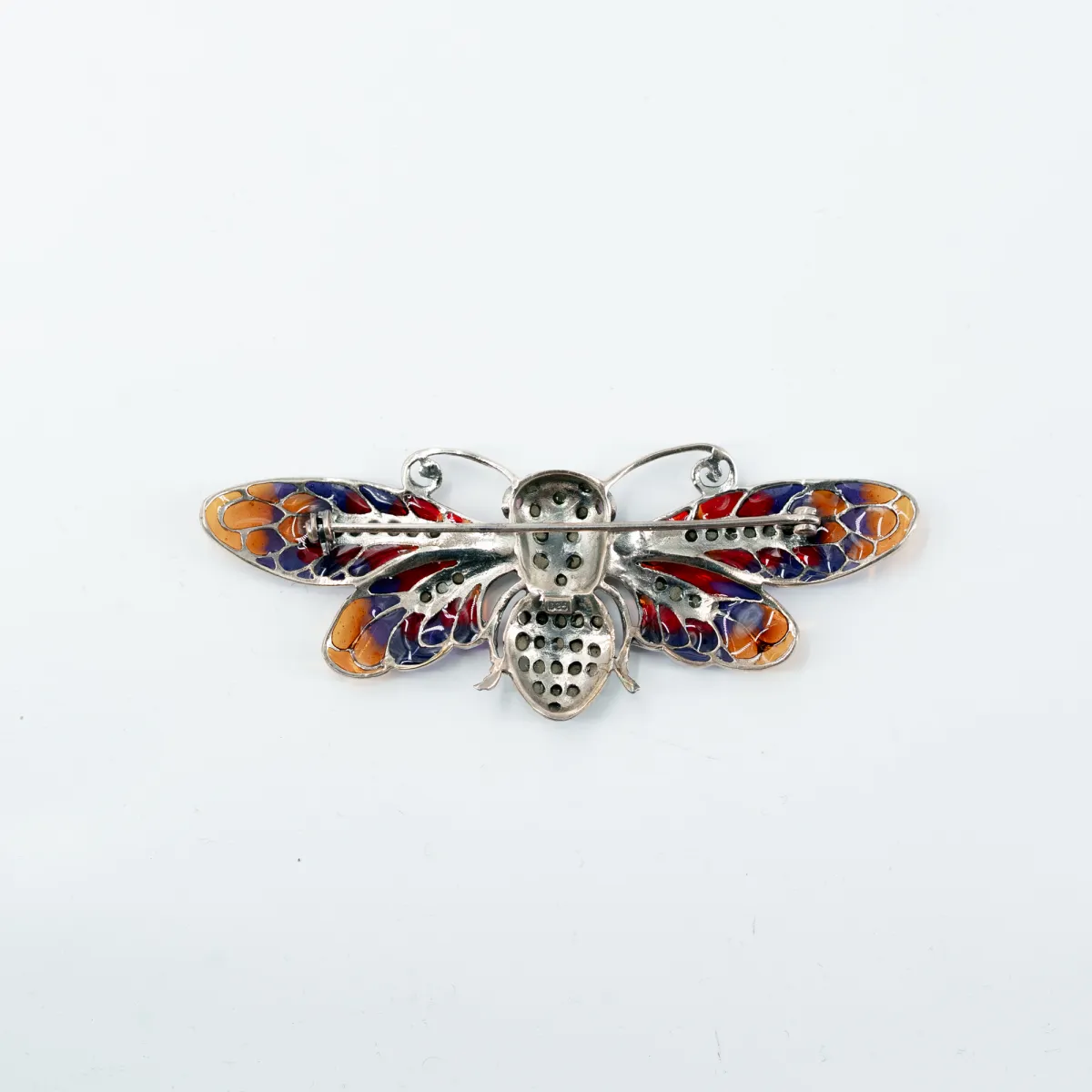 Brosa-pandantiv fluture marcasite Argint