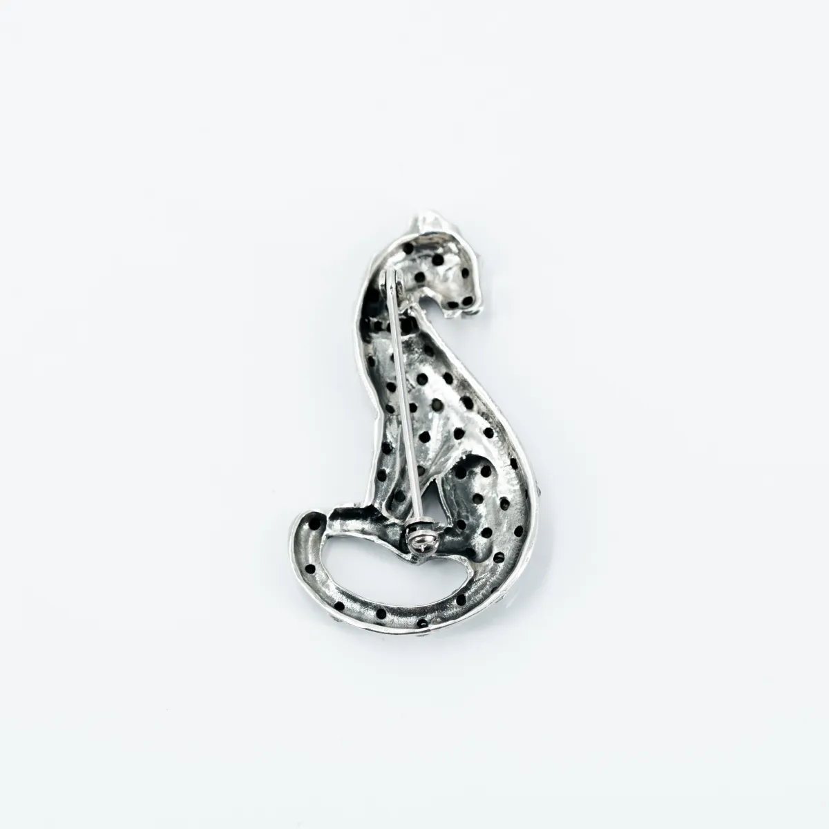Brosa leopard Argint