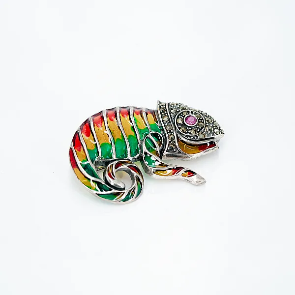 Brosa cameleon Argint