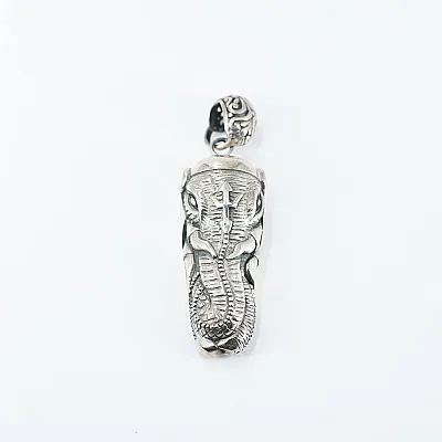 Pandantiv cap de elefant lung Argint - 1