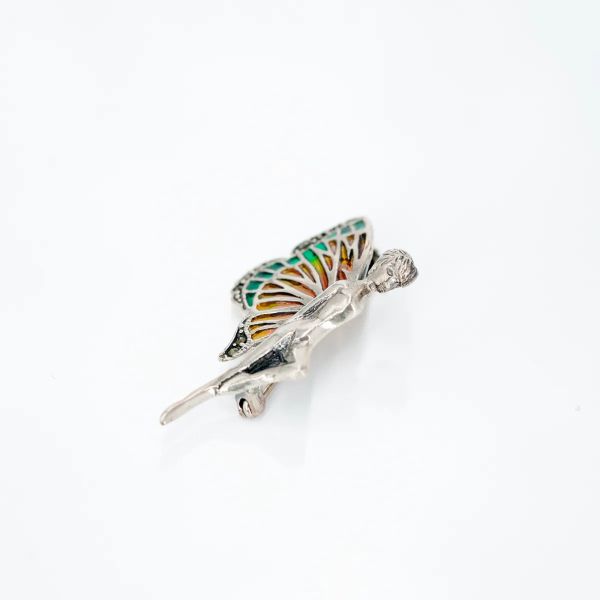 Brosa zana marcasite Argint