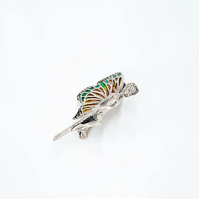 Brosa zana marcasite Argint - 2