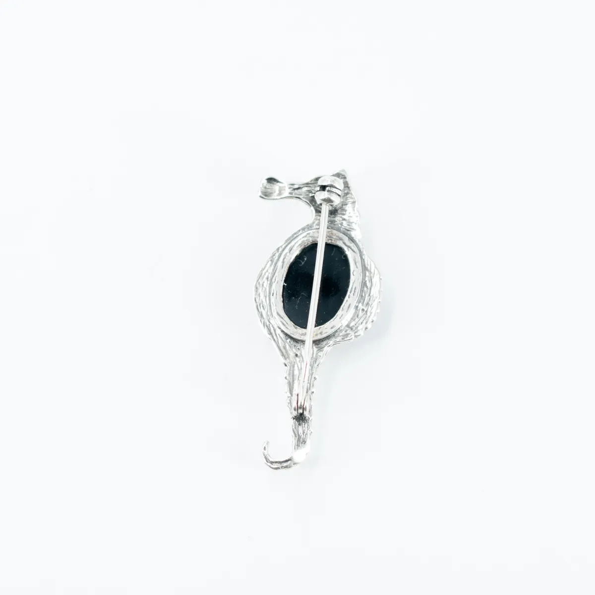 Brosa calut de mare chihlimbar Argint