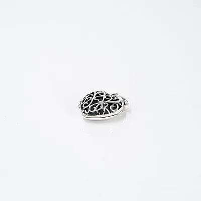 Pandantiv caseta inima broderie Argint - 4