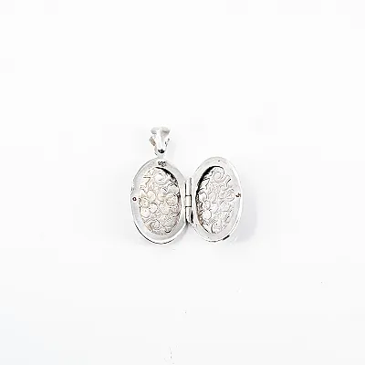 Pandantiv caseta ovala model floral Argint - 4