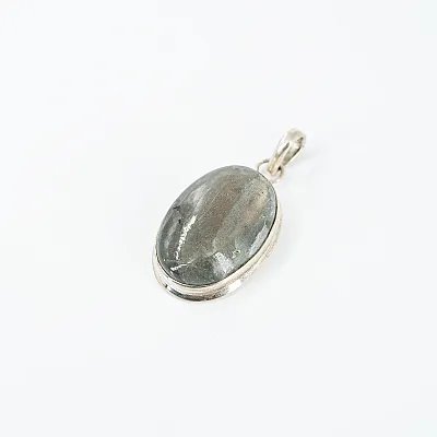 Pandantiv oval labradorite anou simplu Argint - 2