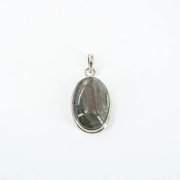 Pandantiv oval labradorite anou simplu Argint