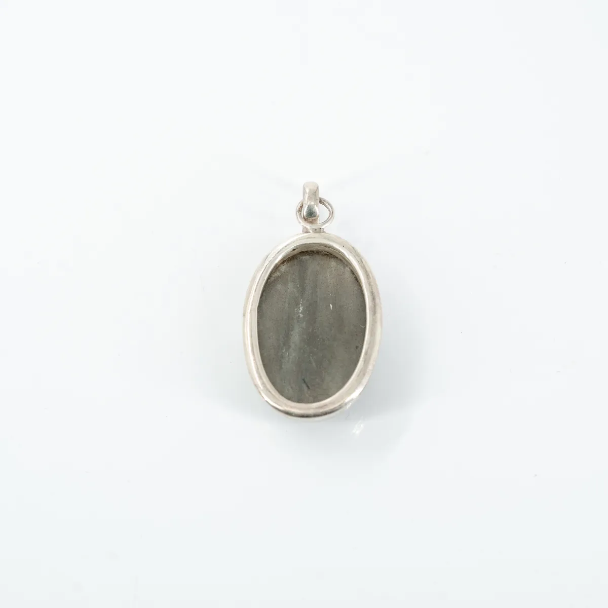 Pandantiv oval labradorite anou simplu Argint