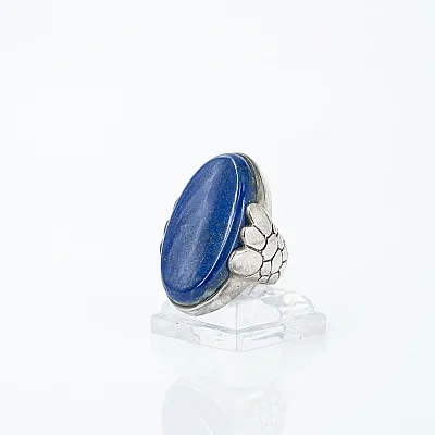 Inel oval picaturi lapis-lazuli Argint - 2