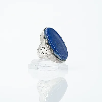 Inel oval picaturi lapis-lazuli Argint - 6