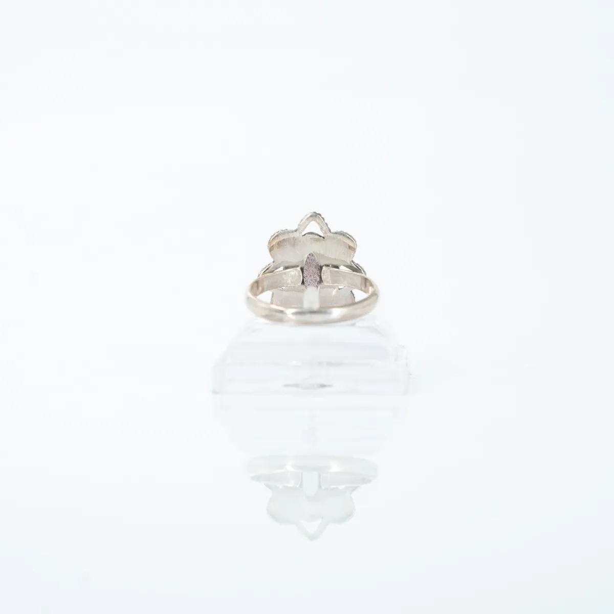 Inel xs oval floare labradorit Argint
