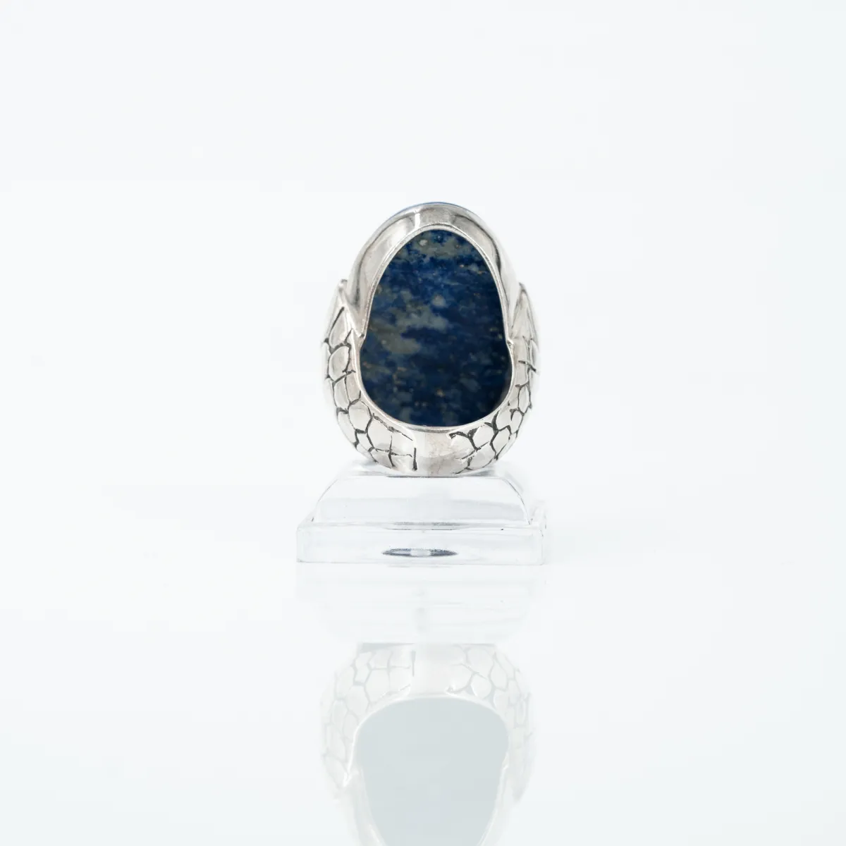 Inel oval picaturi lapis-lazuli Argint