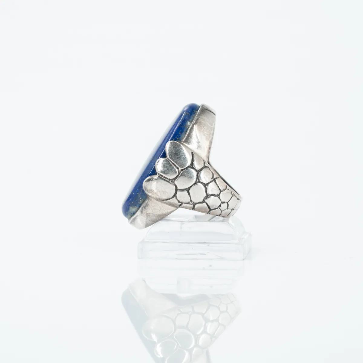 Inel oval picaturi lapis-lazuli Argint