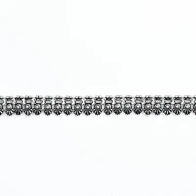 Colier etnic flori India Argint - 2
