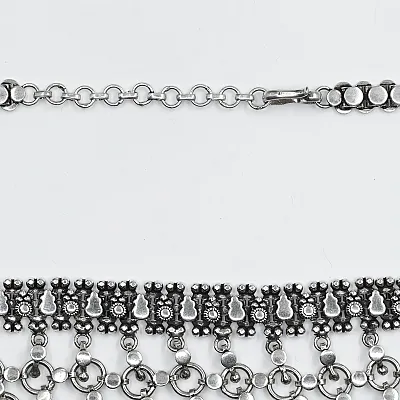 Colier etnic cerculete India Argint - 3