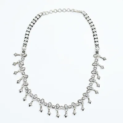 Colier etnic bulbi de flori India Argint - 1